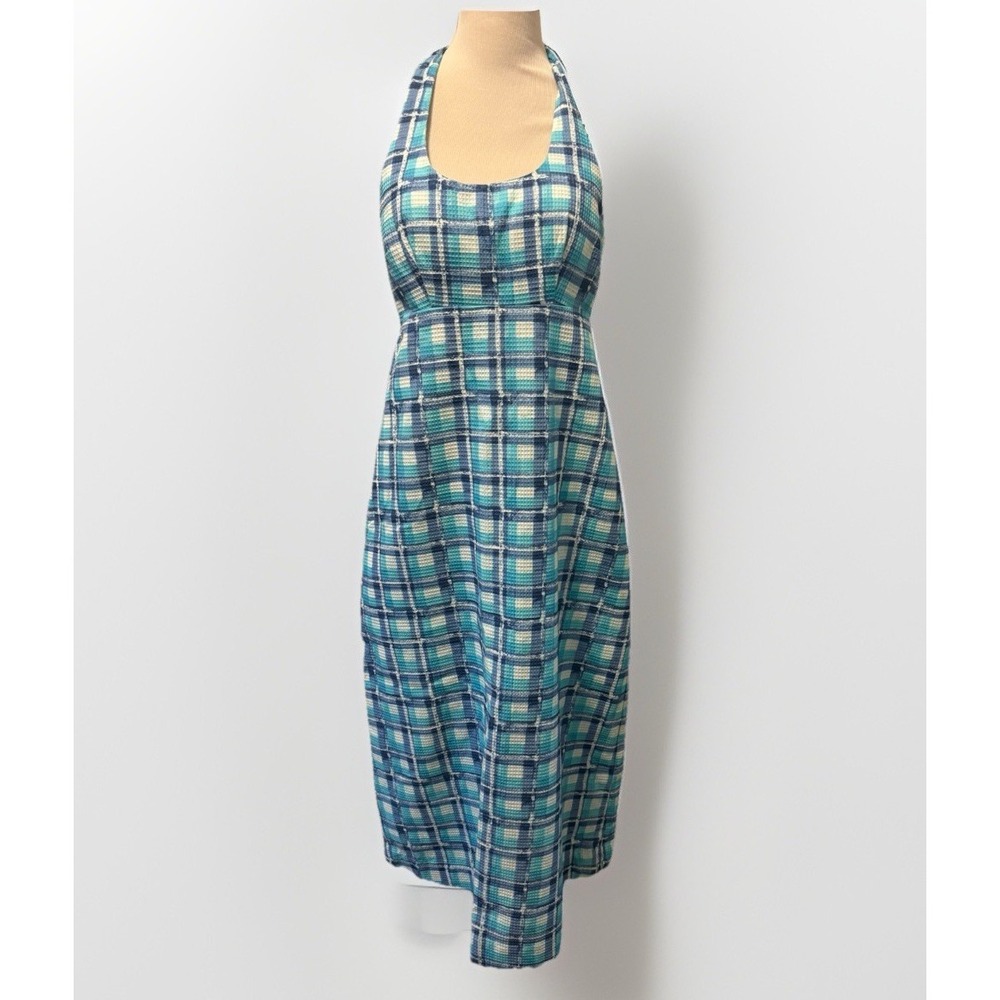 FRANCES VALENTINE Iris Malia Halter Dress In Blue Size 6